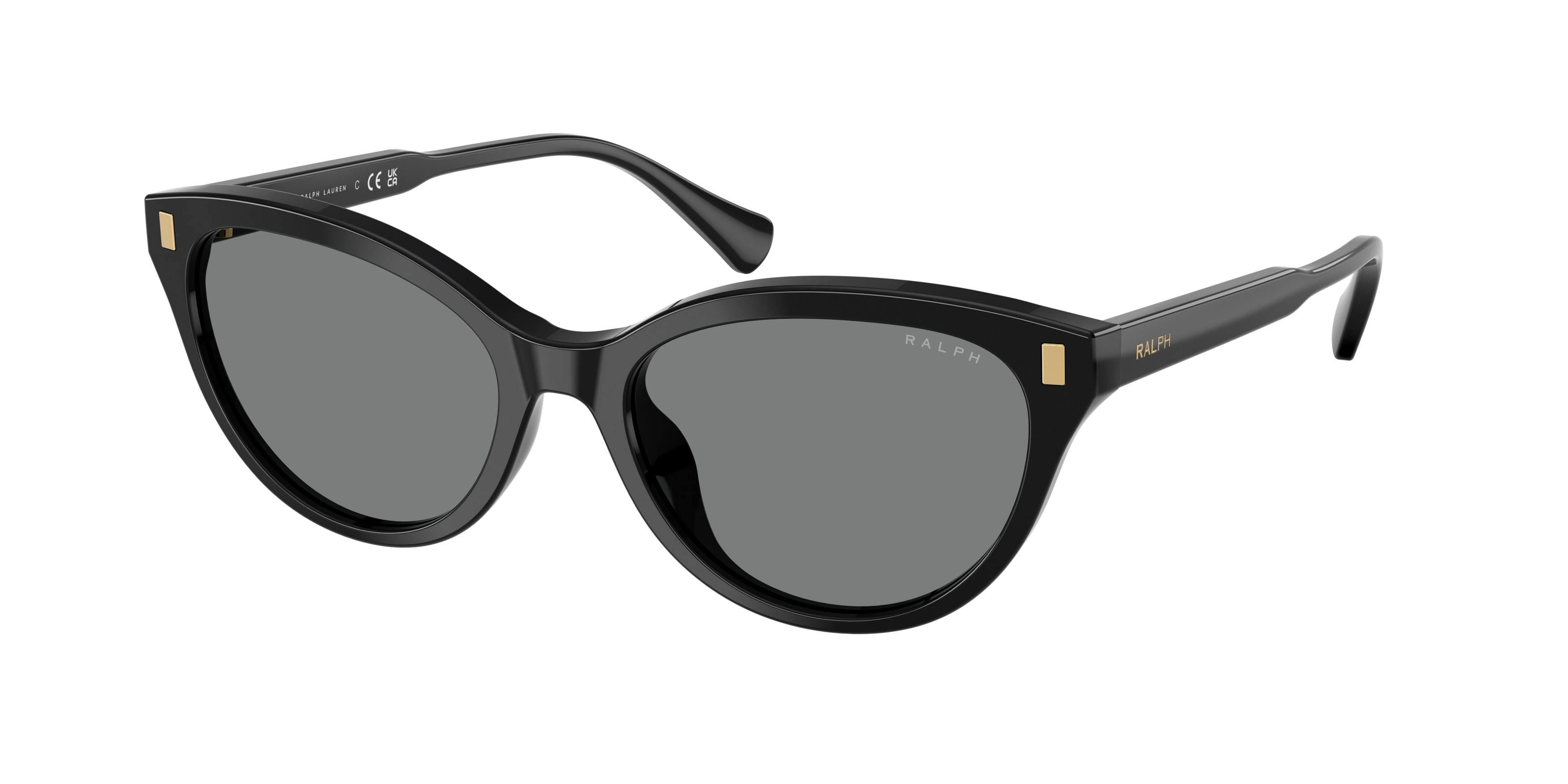 Ralph Lauren Damen RA5326U 500187 Sonnenbrillen Acetat Schwarz Grau Cat Eye Normal-image